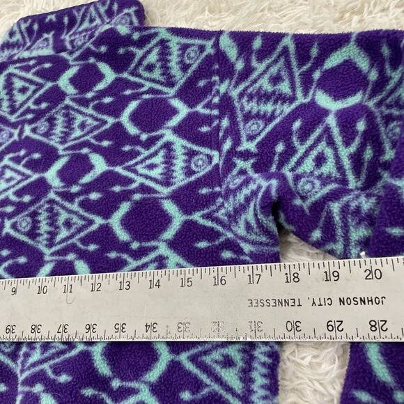 PATAGONIA SYNCHILLA Fleece Sweater Womens XXS 1/4 Button Snap-T Aztec Print - Picture 11 of 12